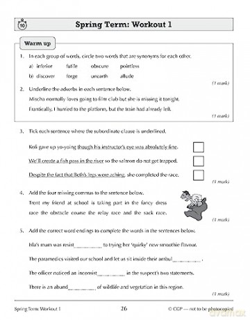 New KS3 Year 9 Spelling, Punctuation and Grammar 10-Minute Weekly Workouts (CGP KS3 10-Minute Tests) - CGP Books [KSIĄŻKA]