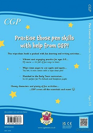 New Pen Control Wipe-Clean Activity Book for Ages 3-5 (with pen) (CGP Reception Activity Books and Cards) - CGP Books [KSIĄŻKA]