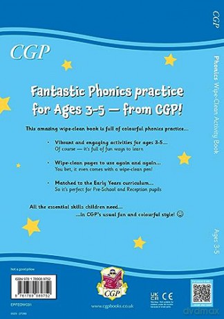 New Phonics Wipe-Clean Activity Book for Ages 3-5 (with pen) (CGP Reception Activity Books and Cards) - CGP Books [KSIĄŻKA]