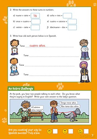 New Spanish Activity Book for Ages 7-9 (with Online Audio) (CGP KS2 Activity Books and Cards) - CGP Books [KSIĄŻKA]