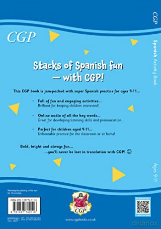 New Spanish Activity Book for Ages 9-11 (with Online Audio) (CGP KS2 Activity Books and Cards) - CGP Books [KSIĄŻKA]