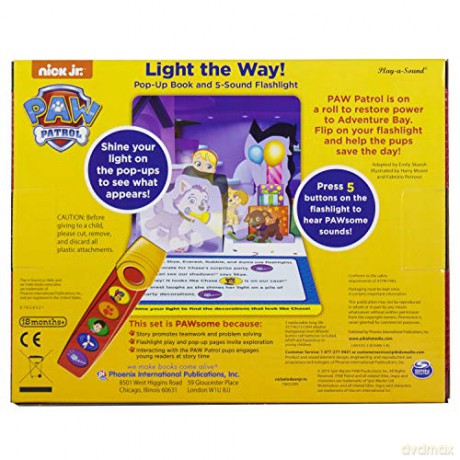 Nickelodeon PAW Patrol - Light the Way! A Little Flashlight Adventure Sound Book - PI Kids (Play-A-Sound) [KSIĄŻKA]