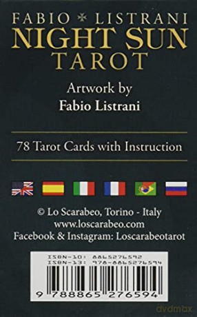 Night Sun Tarot - Mini Tarot: 78 full colour mini tarot cards and instructions - Fabio Listrani [KSIĄŻKA]