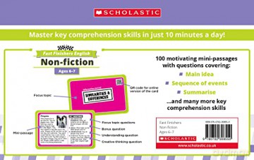 Non-fiction comprehension challenge cards for gifted readers Ages 6-7 to help master reading skills. (Fast Finishers English) - Shelley Welsh [KSIĄŻKA]