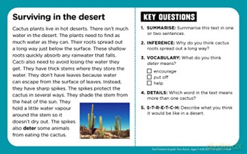 Non-fiction comprehension challenge cards for gifted readers Ages 7-8 to help master reading skills. (Fast Finishers English) - Jane Wood [KSIĄŻKA]