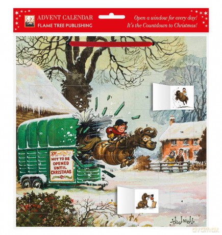 Norman Thelwell: Pony Cavalcade Kalendarz Adwentowy (with stickers) - Flame Tree Studio [KALENDARZ]