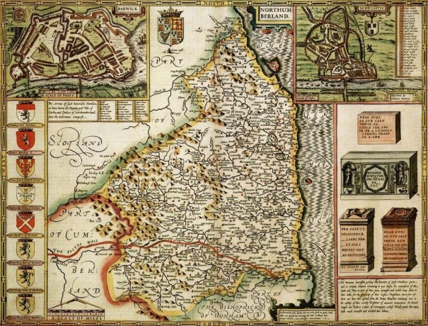 Northumberland Historical Map 1000 Piece Jigsaw Puzzle (1610). Free print! [PUZZLE]