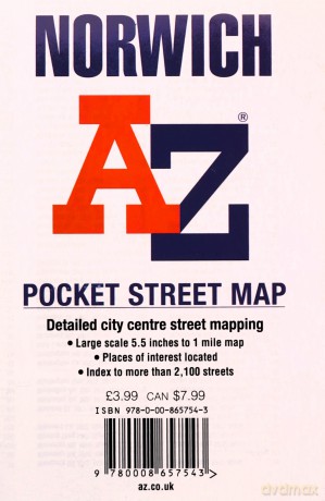 Norwich A-Z Pocket Street Map - A-Z Maps [KSIĄŻKA]