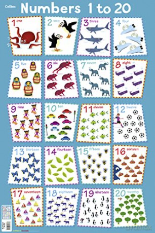 Numbers 1 - 20: 4 (Collins Children's Poster) [KSIĄŻKA]