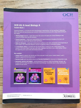 OCR AS/A level Biology A Student Book 1 + ActiveBook (OCR GCE Science 2015) - Sue Hocking [KSIĄŻKA]