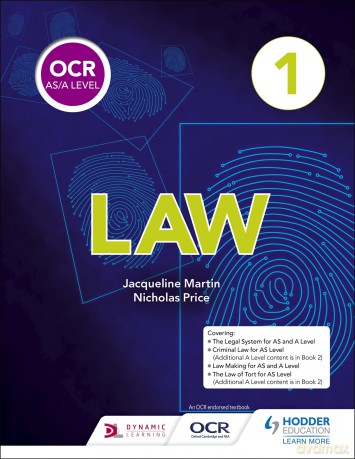 OCR AS/A Level Law Book 1 - Jacqueline Martin [KSIĄŻKA]