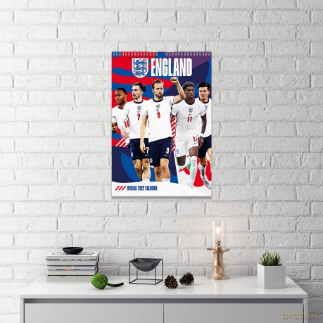 Official England Men Football 2022 Calendar - Month To View A3 Wall Calendar - Danilo Promotions LTD [KALENDARZ]