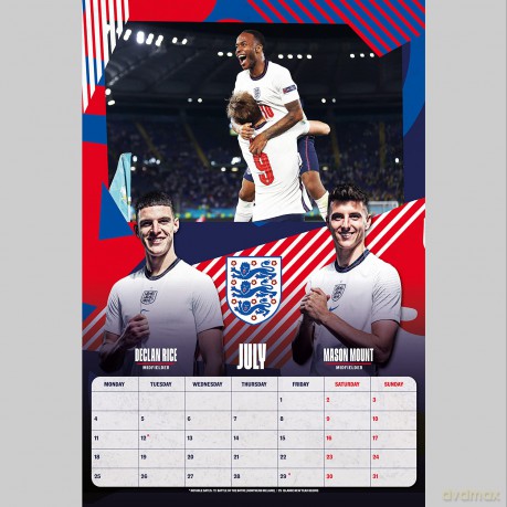 Official England Men Football 2022 Calendar - Month To View A3 Wall Calendar - Danilo Promotions LTD [KALENDARZ]