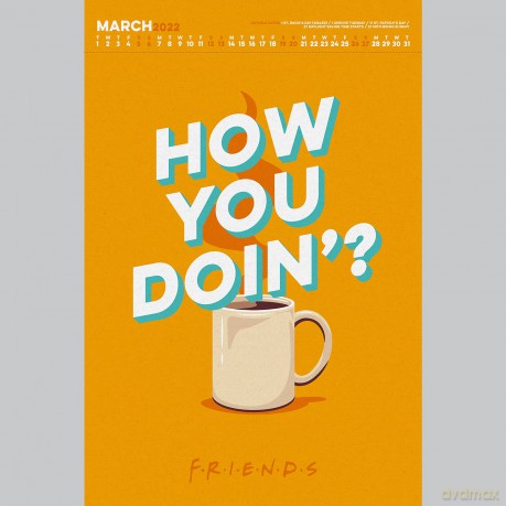 Official Friends 2022 Calendar - Special Edition Calendar With Detachable Artwork For Framing (The Official Friends Special Edition A3 Calendar) - Danilo Promotions LTD [KALENDARZ]