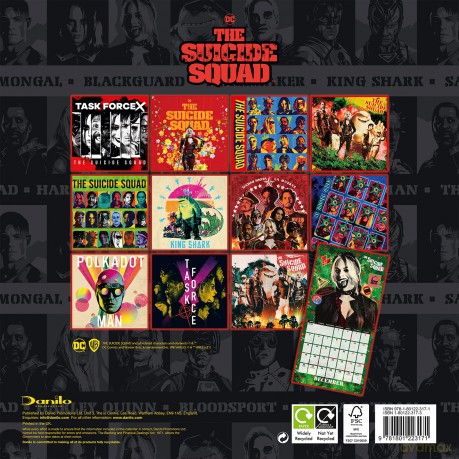 Official Suicide Squad 2 2022 Calendar - Month To View Square Wall Calendar - Danilo Promotions LTD [KALENDARZ]