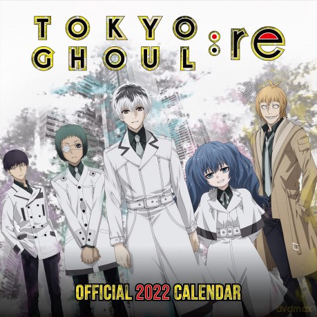Official Tokyo Ghoul: RE 2022 Calendar - Month To View Square Wall Calendar (The Official Tokyo Ghoul Square Calendar 2022) - Danilo Promotions LTD [KALENDARZ]