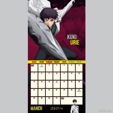 Official Tokyo Ghoul: RE 2022 Calendar - Month To View Square Wall Calendar (The Official Tokyo Ghoul Square Calendar 2022) - Danilo Promotions LTD [KALENDARZ]