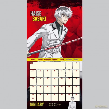 Official Tokyo Ghoul: RE 2022 Calendar - Month To View Square Wall Calendar (The Official Tokyo Ghoul Square Calendar 2022) - Danilo Promotions LTD [KALENDARZ]
