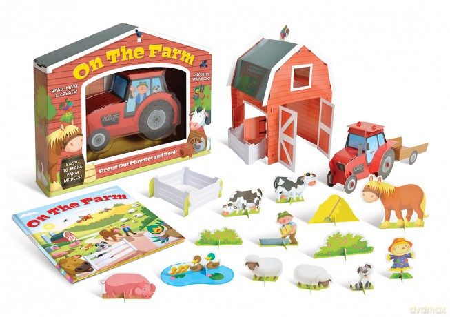 On the Farm (Junior Press Out and Build Gift Box) - Joshua George [KSIĄŻKA]