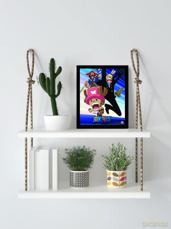 One Piece 3D Lenticular Poster in Box Frame (Straw Hat Pirates Assault Design) 25cm x 20cm x 1.5cm - Official Merchandise [KSIĄŻKA]