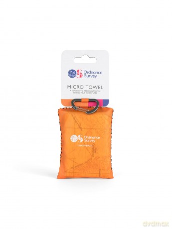 Ordnance Survey Trek Towel - Compact, Lightweight, Quick-Dry, Micro-Sized Hand Towel, Sand-Free Design