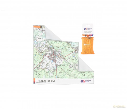 Ordnance Survey Unisex 99136 Ordnance Survey Trek Towel Compact Lightweight Quick Dry Outdoor Sports Beach Towel Sand F, One Color, Micro UK
