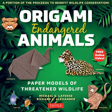 Origami Endangered Animals Kit: Paper Models of Threatened Wildlife - Michael G. LaFosse [KSIĄŻKA]