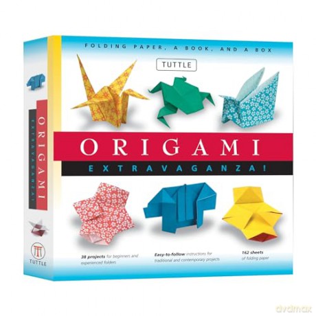 Origami Extravaganza! Folding Paper, a Book, and a Box: Origami Kit Includes Origami Book, 38 Fun Projects and 162 Origami Papers: Great for Both Kids and Adults [KSIĄŻKA]