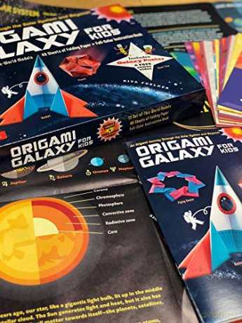 Origami Galaxy for Kids Kit: An Origami Journey through the Solar System and Beyond! (Includes an Instruction Book, Poster, 48 Sheets of Origami Paper and Online Video Tutorials) - Rita Foelker [KSIĄŻKA]
