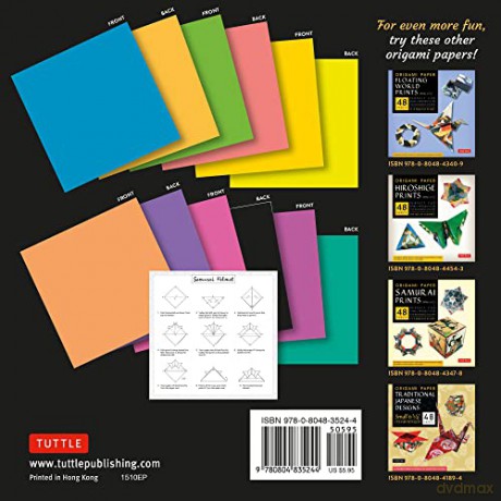 Origami Paper - Fluorescent Colors - 6 3/4 - 48 Sheets: Tuttle Origami Paper: Origami Sheets Printed with 6 Different Colors: Instructions for 6 Projects Included [KSIĄŻKA]