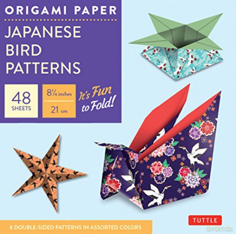 Origami Paper - Japanese Bird Patterns - 8 1/4 - 48 Sheets: Tuttle Origami Paper: Origami Sheets Printed with 8 Different Designs: Instructions for 7 Projects Included [KSIĄŻKA]