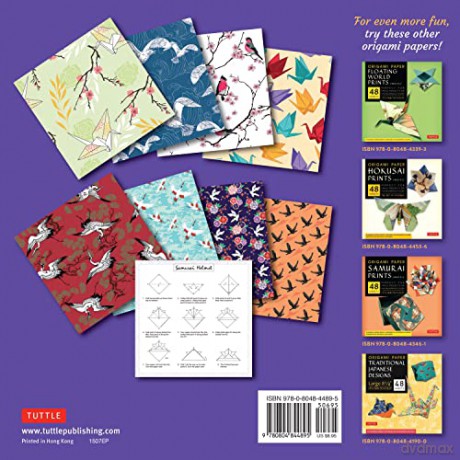 Origami Paper - Japanese Bird Patterns - 8 1/4 - 48 Sheets: Tuttle Origami Paper: Origami Sheets Printed with 8 Different Designs: Instructions for 7 Projects Included [KSIĄŻKA]