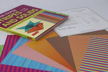 Origami Paper - Stripes and Solids 6 - 96 Sheets: Tuttle Origami Paper: Origami Sheets Printed With 8 Different Patterns: Instructions for 6 Projects Included - Tuttle Studio [KSIĄŻKA]