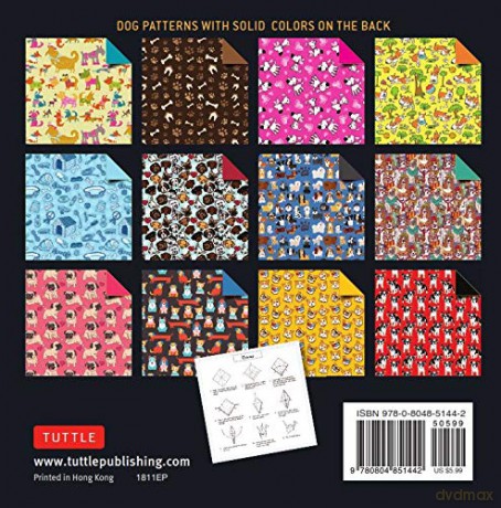 Origami Paper 100 sheets Dog Patterns 6 (15 cm): Tuttle Origami Paper: Double-Sided Origami Sheets Printed with 12 Different Patterns: Instructions for 6 Projects Included [KSIĄŻKA]