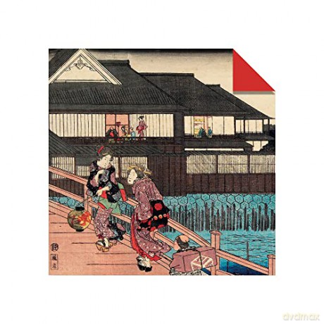 Origami Paper 100 sheets Hokusai Prints 8 1/4 (21 cm): Extra Large Double-Sided Origami Sheets Printed with 12 Different Prints (Instructions for 5 Projects Included) - Tuttle Studio [KSIĄŻKA]
