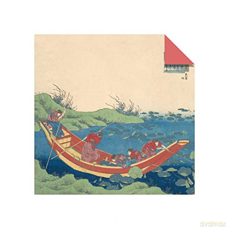 Origami Paper 100 sheets Hokusai Prints 8 1/4 (21 cm): Extra Large Double-Sided Origami Sheets Printed with 12 Different Prints (Instructions for 5 Projects Included) - Tuttle Studio [KSIĄŻKA]