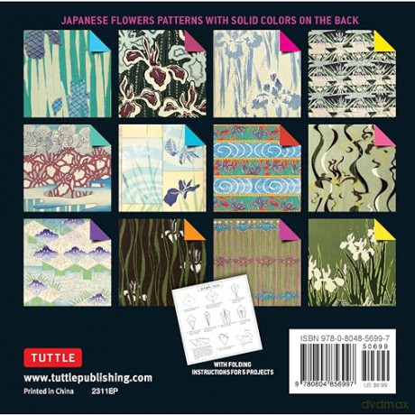 Origami Paper 100 sheets Japanese Flowers 6 (15 cm): Double-Sided Origami Sheets Printed with 12 Different Patterns (Instructions for Projects Included) - Tuttle Studio [KSIĄŻKA]