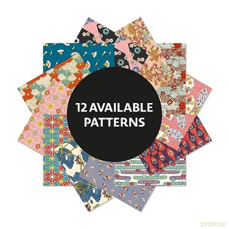 Origami Paper 100 sheets Japanese Washi 8 1/4 (21 cm): Extra Large Double-sided Origami Sheets Printed With 12 Different Designs - Instructions for 5 Projects Included - Tuttle Studio [KSIĄŻKA]