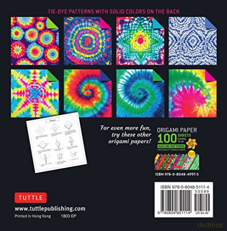 Origami Paper 100 sheets Tie-Dye Patterns 6 (15 cm): Tuttle Origami Paper: High-Quality Origami Sheets Printed with 8 Different Designs: Instructions for 8 Projects Included [KSIĄŻKA]