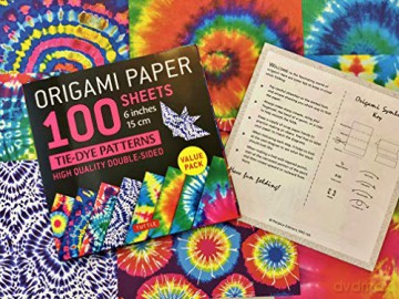 Origami Paper 100 sheets Tie-Dye Patterns 6 (15 cm): Tuttle Origami Paper: High-Quality Origami Sheets Printed with 8 Different Designs: Instructions for 8 Projects Included [KSIĄŻKA]