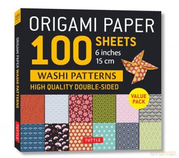 Origami Paper 100 sheets Washi Patterns 6 (15 cm): Double-Sided Origami Sheets Printed with 12 Different Patterns (Instructions for Projects Included) - Tuttle Studio [KSIĄŻKA]