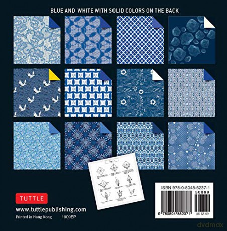 Origami Paper 200 sheets Blue and White Patterns 6 (15 cm): High-Quality Double Sided Origami Sheets Printed with 12 Different Designs (Instructions for 6 Projects Included) [KSIĄŻKA]