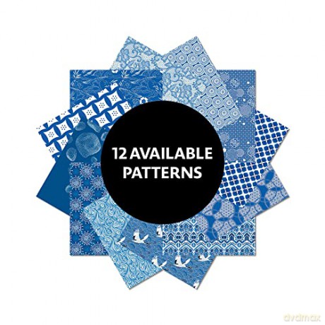 Origami Paper 200 sheets Blue and White Patterns 6 (15 cm): High-Quality Double Sided Origami Sheets Printed with 12 Different Designs (Instructions for 6 Projects Included) [KSIĄŻKA]
