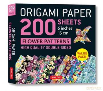Origami Paper 200 sheets Flower Patterns 6 (15 cm): High-Quality Double Sided Origami Sheets Printed with 12 Different Designs (Instructions for 6 Projects Included) [KSIĄŻKA]