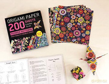 Origami Paper 200 sheets Flower Patterns 6 (15 cm): High-Quality Double Sided Origami Sheets Printed with 12 Different Designs (Instructions for 6 Projects Included) [KSIĄŻKA]