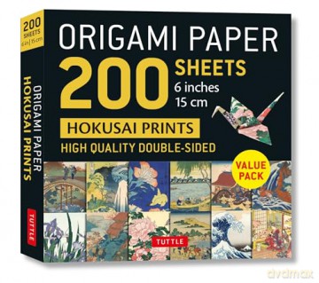 Origami Paper 200 sheets Hokusai Prints 6 (15 cm): Tuttle Origami Paper: Double-Sided Origami Sheets Printed with 12 Different Designs (Instructions for 5 Projects Included) - Tuttle Studio [KSIĄŻKA]