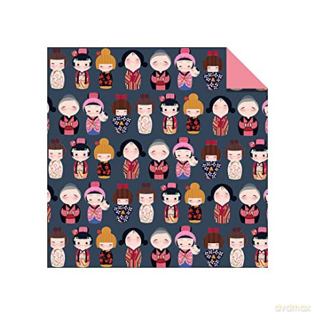 Origami Paper 200 sheets Japanese Dolls 6 (15 cm): Tuttle Origami Paper: Double Sided Origami Sheets Printed With 12 Different Designs - Instructions for 6 Projects Included - Tuttle Studio [KSIĄŻKA]