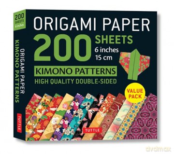 Origami Paper 200 sheets Kimono Patterns 6 (15 cm): Tuttle Origami Paper: Double-Sided Origami Sheets Printed with 12 Patterns (Instructions for 6 Projects Included) [KSIĄŻKA]