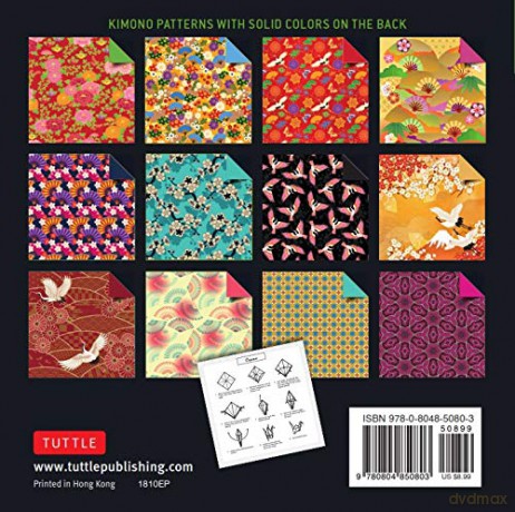 Origami Paper 200 sheets Kimono Patterns 6 (15 cm): Tuttle Origami Paper: Double-Sided Origami Sheets Printed with 12 Patterns (Instructions for 6 Projects Included) [KSIĄŻKA]
