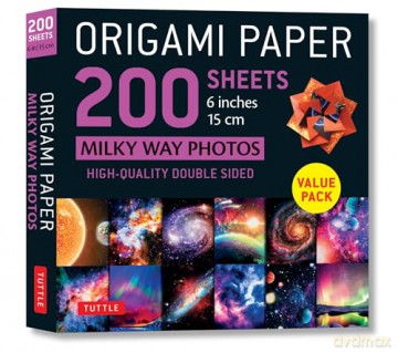 Origami Paper 200 sheets Milky Way Photos 6 Inches (15 cm): Tuttle Origami Paper: High-Quality Double Sided Origami Sheets Printed with 12 Different Photographs (Instructions for 6 Projects Included) [KSIĄŻKA]